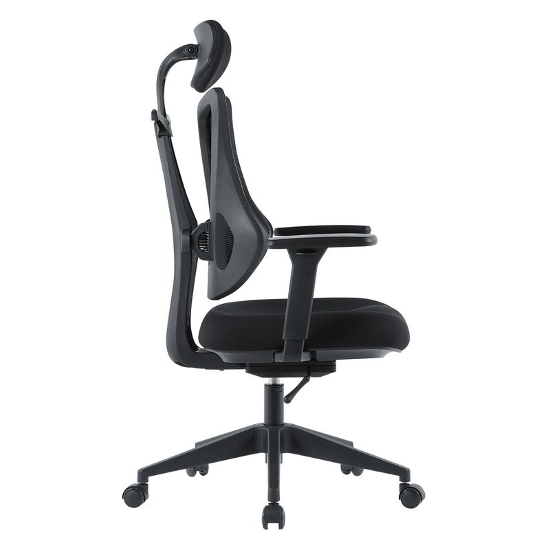 Ergonomická kancelárska stolička čierna, dvojdielne sieťované operadlo, 120kg
