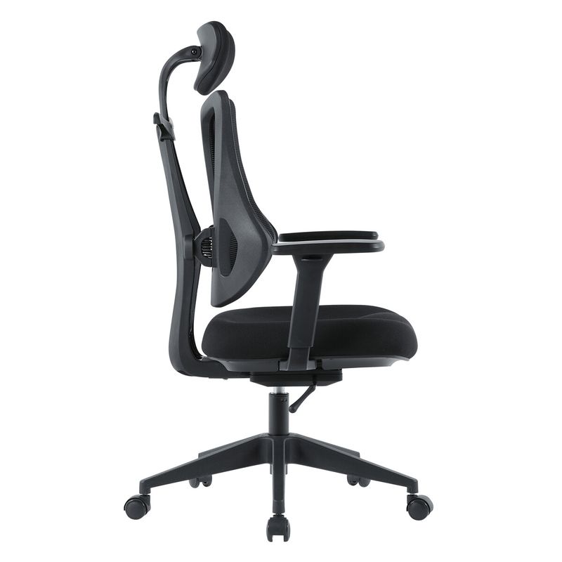 Ergonomická kancelárska stolička E-racer, čierna, sieťované operadlo, 120kg