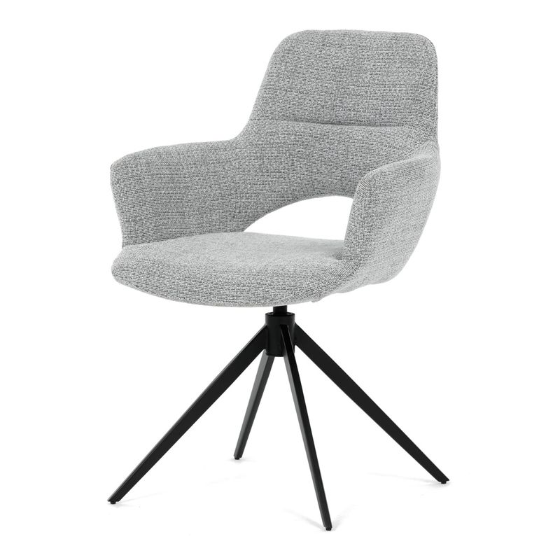 Jedálenský set so 4 stoličkami, 160x90cm, sivá látka, masív dub