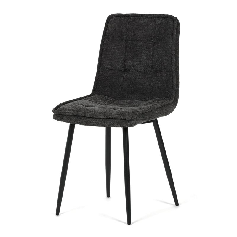 Jedálenský set so 4 stoličkami, 110x70cm, sivá látka, MDF divoký dub