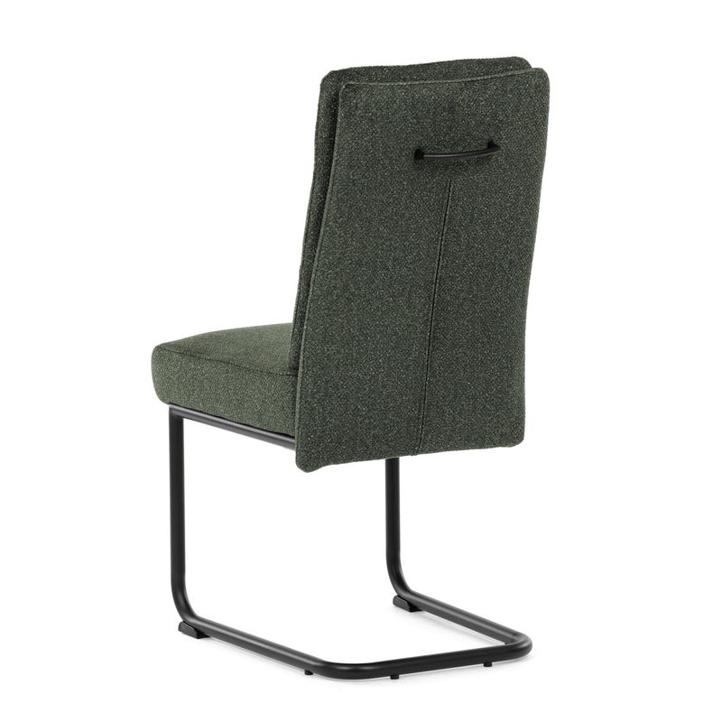 Jedálenský set so 4 stoličkami, 180x90cm, zelená látka, dýha orech