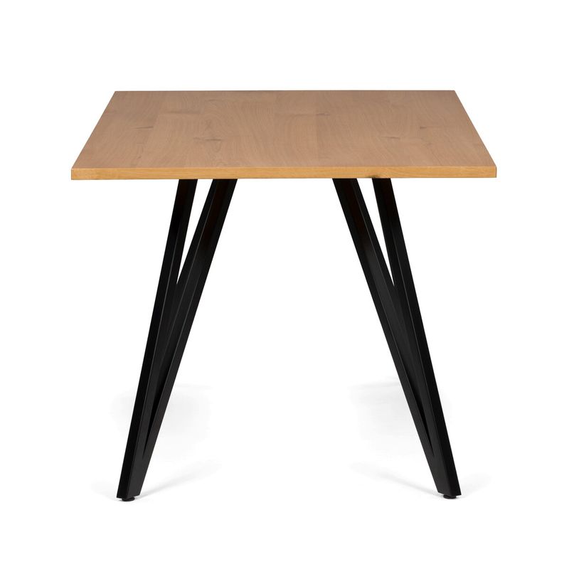 Moderný jedálenský stôl 160x90, dýha dub, čierny kov