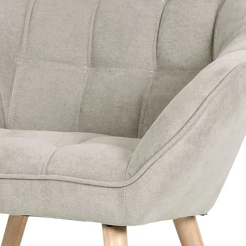 Relaxačné kreslo v škandinávskom štýle v striebornej farbe