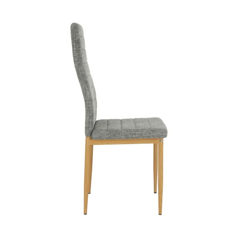 Stolička do kuchyne s jednoduchým dizajnom svetlosivá látka