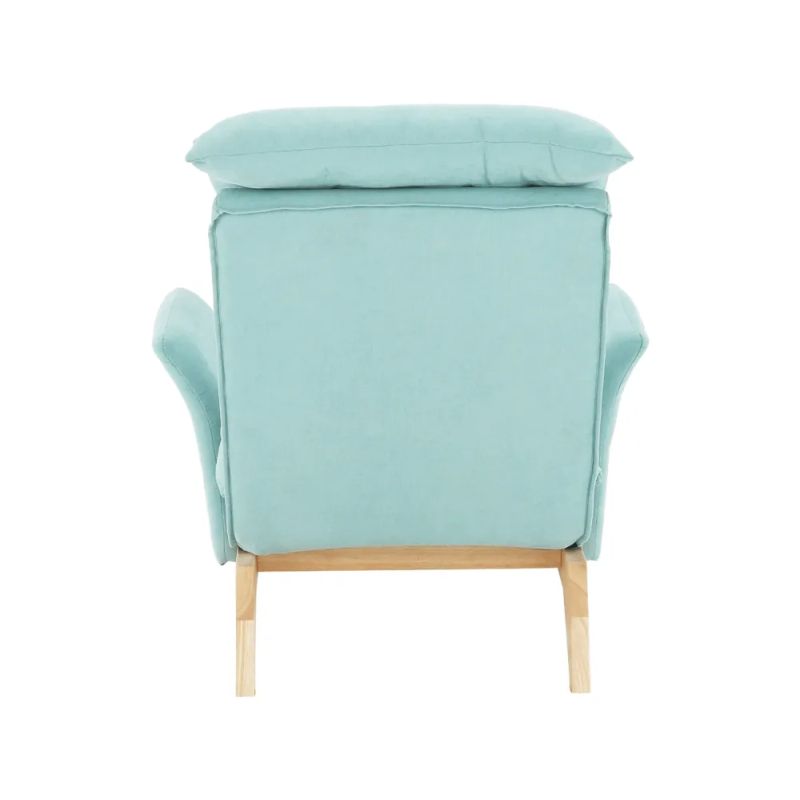 Kreslo s podnožou v mentolovej látke