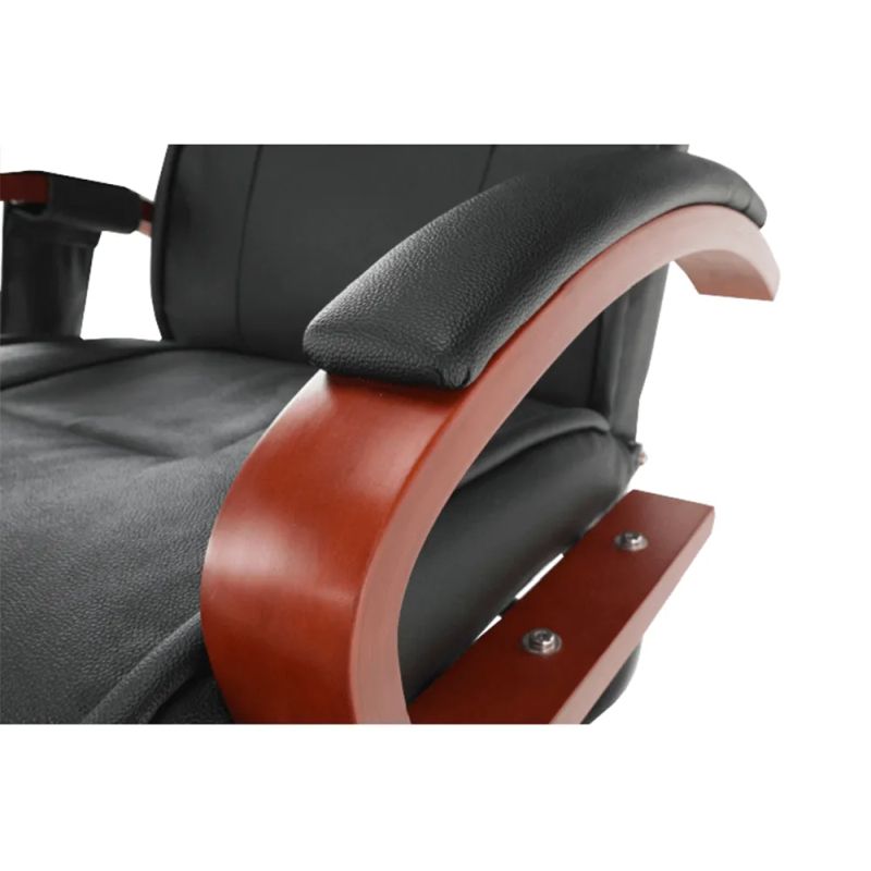 Masážne kreslo v čiernej ekokoži