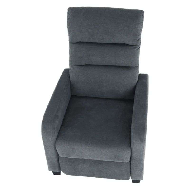 Mechanicky polohovacie relaxačné kreslo sivé