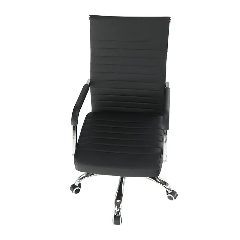 Kvalitné kancelárske kreslo vyrobené z kvalitnej ekokože farby čierna