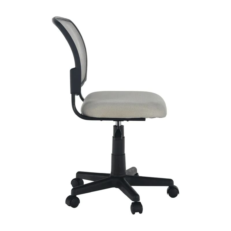 Dizajnovo jednoduchá otočná stolička sivá