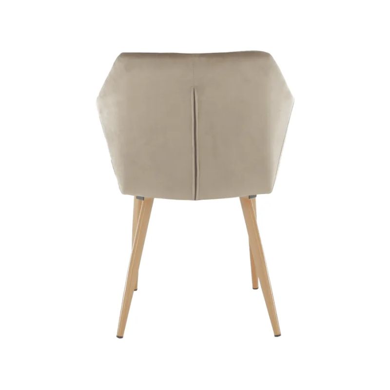 Kreslo do kuchyne a jedálne vo farbe Taupe sivohnedá s nohami vo farbe buk