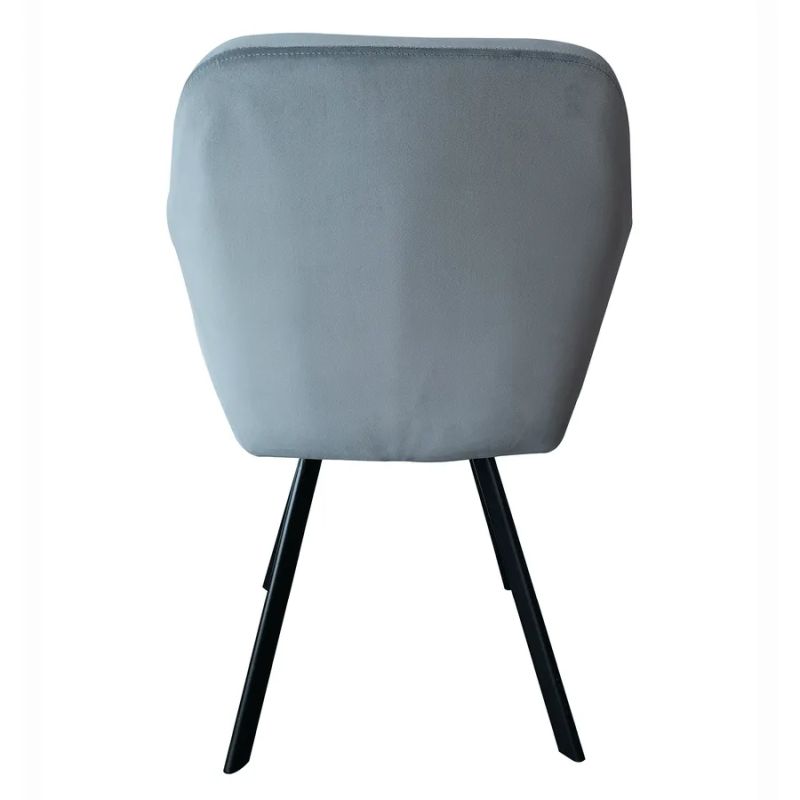 Pekné dizajnové kreslo v sivej zamatovej látke