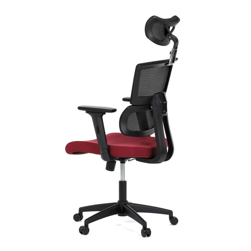 Kancelárska stolička s výškovo nastaviteľnými opierkami bordová