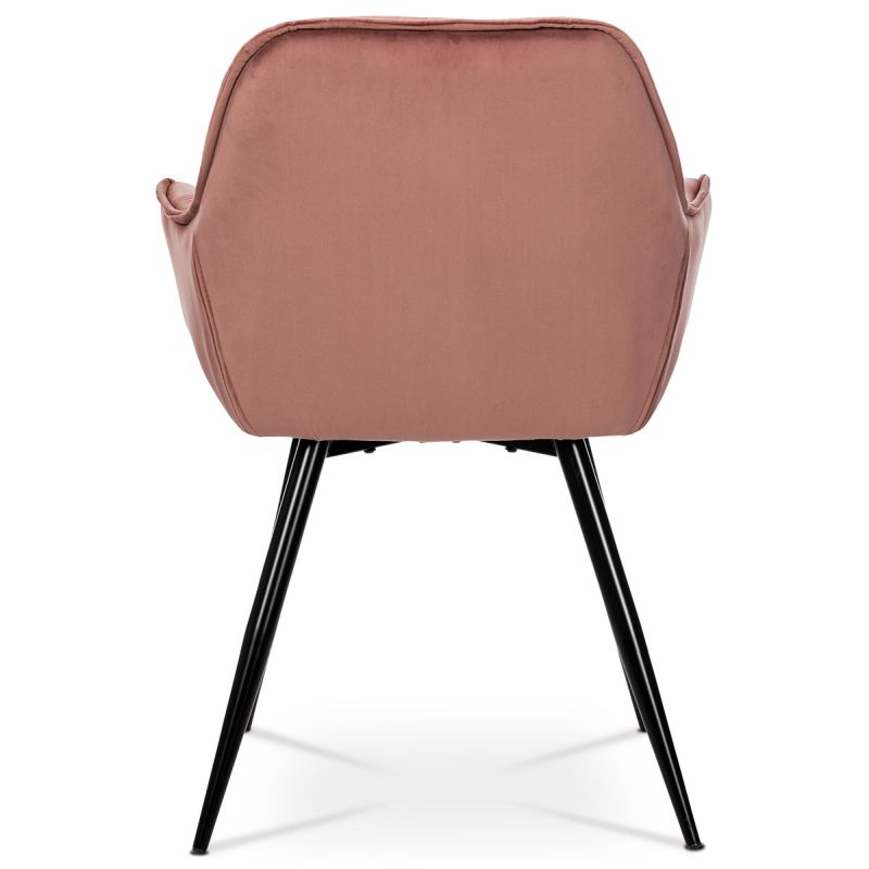 Exkluzívna stolička, ružová zamatová látka