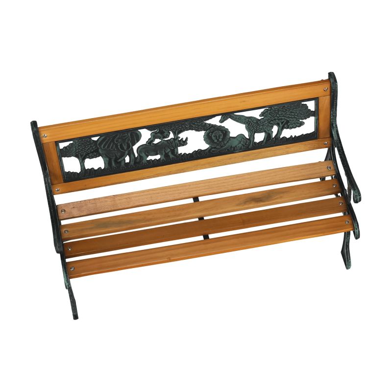 Detská lavička čierna/prírodná