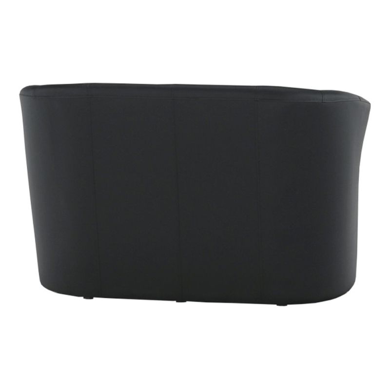 Elegantné dvojkreslo, ekokoža čierna