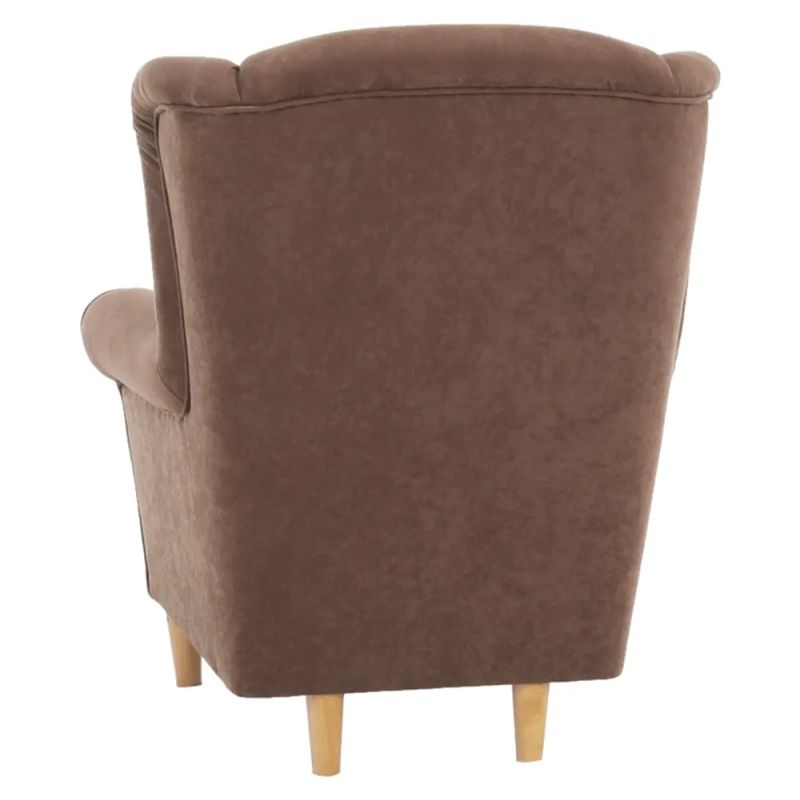 Dizajnový ušiak, látka hnedá