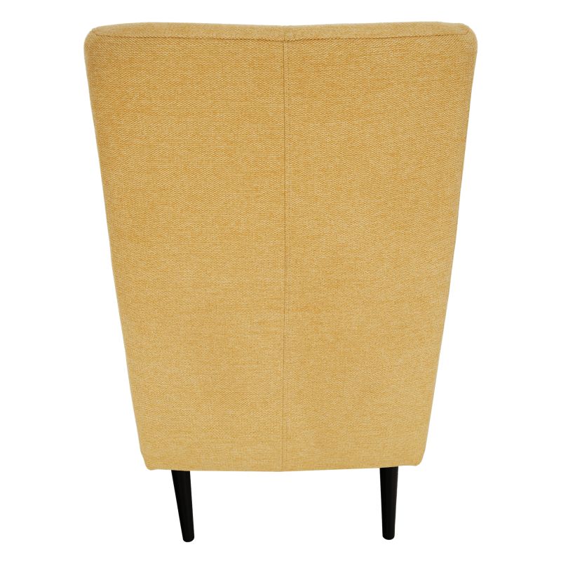 Komfortné kreslo ušiak, žltá/čierna