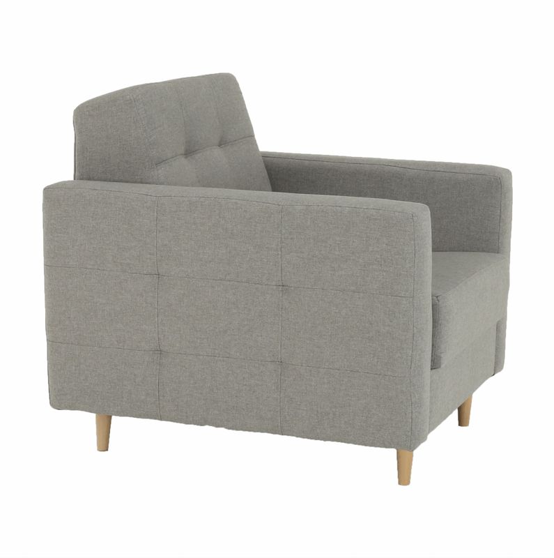 Celočalúnené kreslo, sivá látka