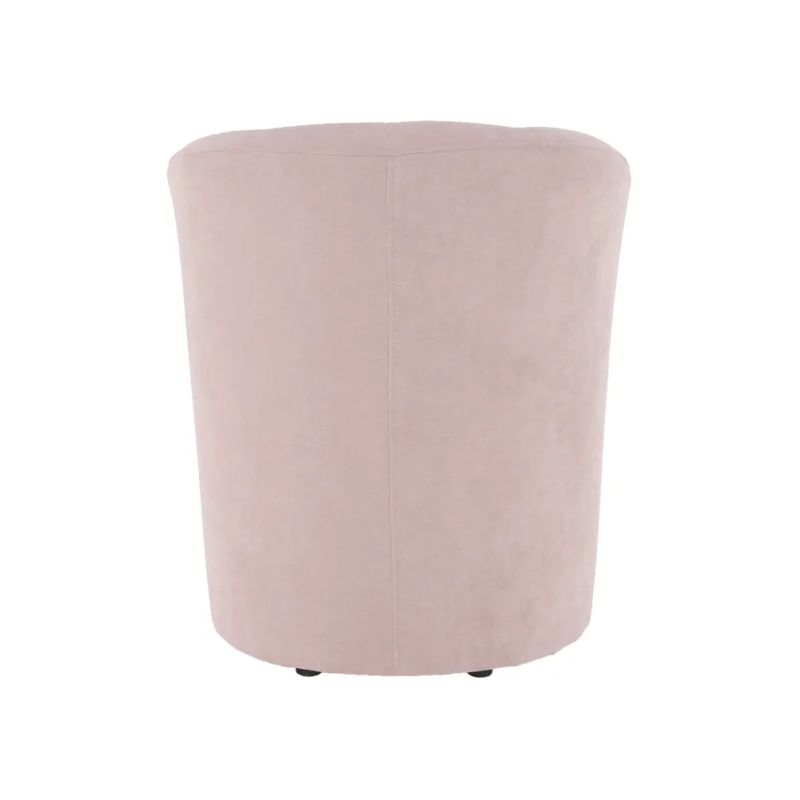 Klubové kreslo s taburetom púdrová ružová látka