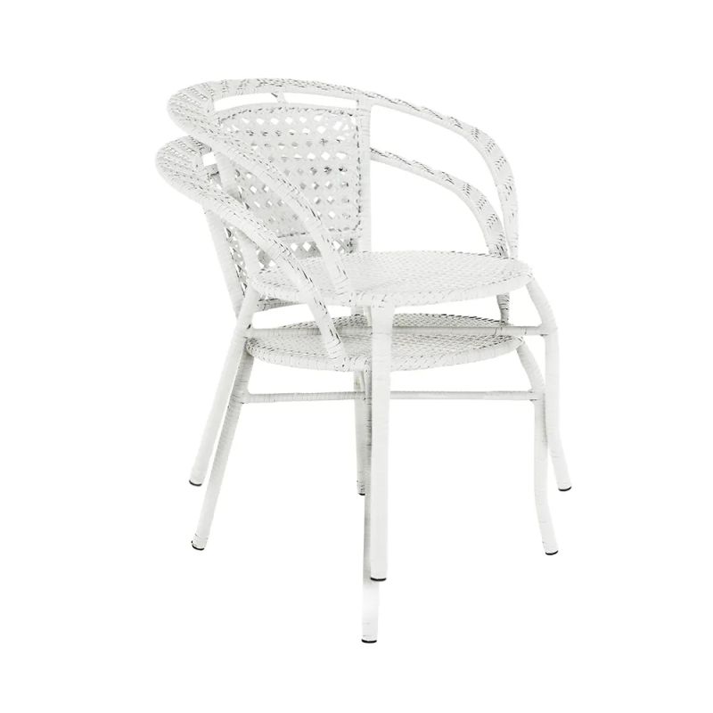 Záhradný ratanový set, 1+2, biely