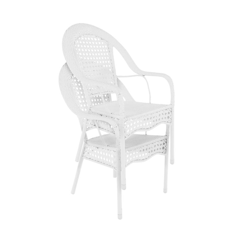 Záhradný set, 1+4, v bielom prevedení