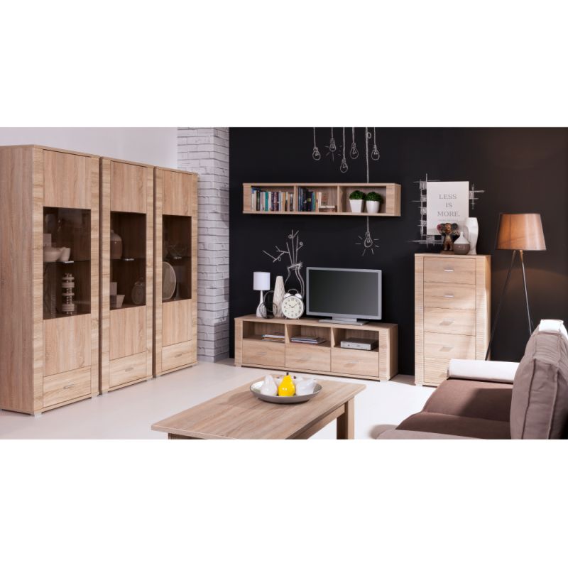 Jednoduchý konferenčný stolík typ 19, dub sonoma