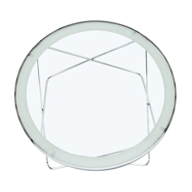 Luxusný konferenčný stolík, chróm/číre sklo