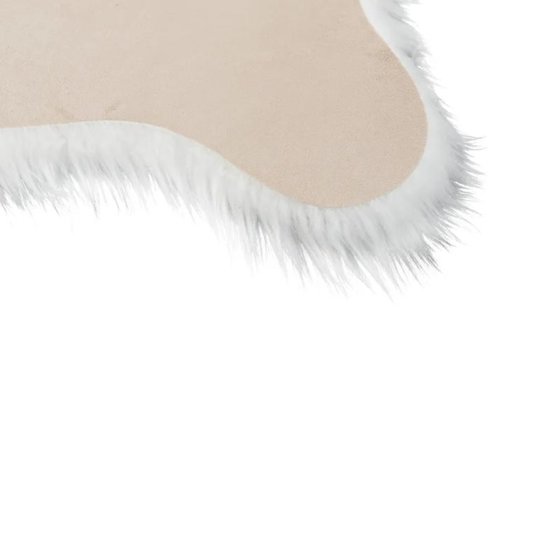 Koberec, TYP 1, umelá kožušina, biela, 60x90