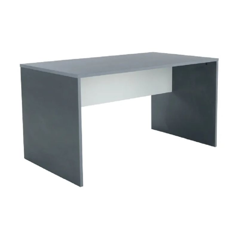 Moderný PC stôl z kvalitnej DTD, grafit/biela, 140cm