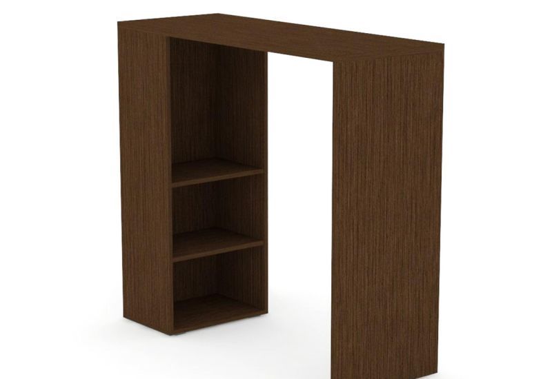 Barový pult vysoký, s regálom - viac farebných prevedení