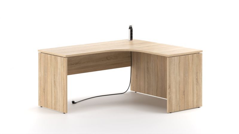 Moderný kancelársky stôl SRD-1600, rohový, PRAVÝ - viac farebných prevedení