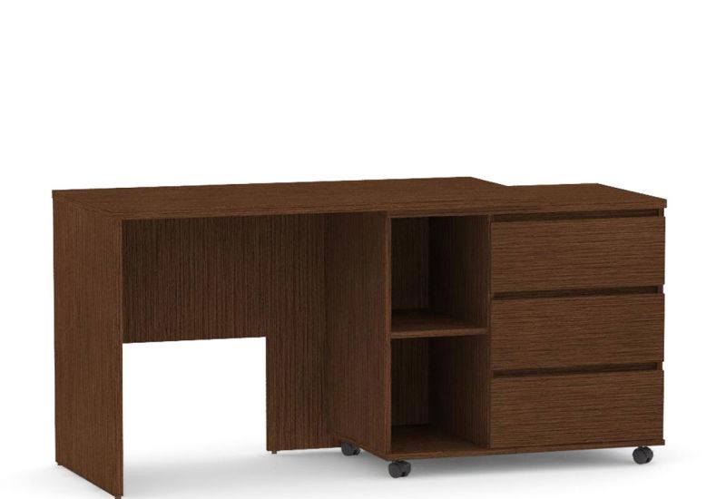 Stolík písací s otočným kontajnerom na kolieskach pravý - viac farebných prevedení