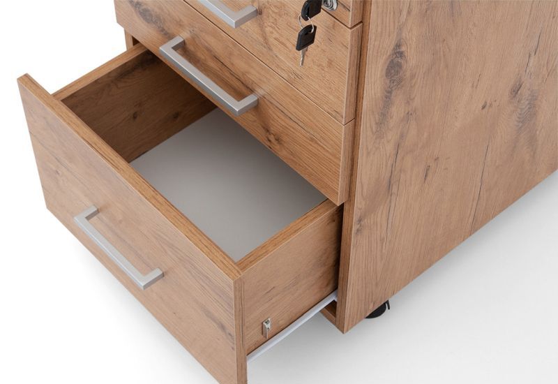 Uzamykateľný trojzásuvkový kontajner do kancelárie - viac farebných prevedení