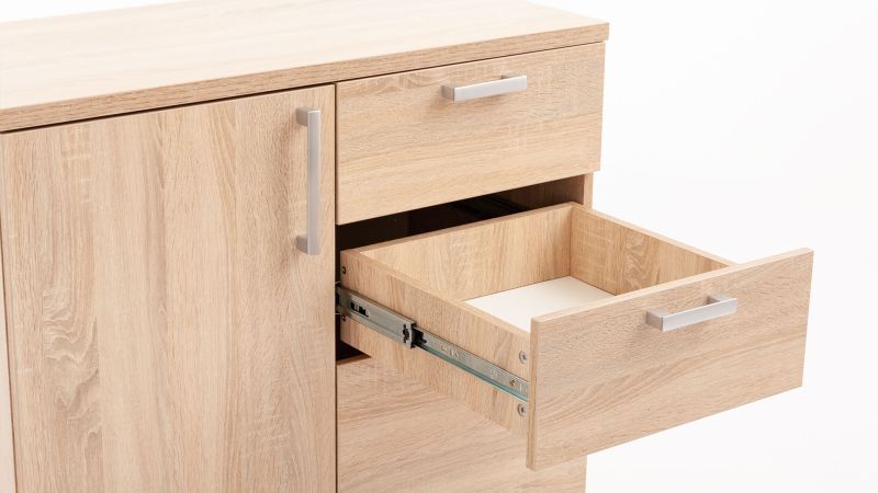 Štýlová komoda, 1x dvierka, 4x zásuvka - viac farebných prevedení