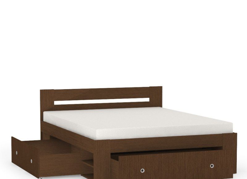 Dvojlôžko s úložným priestorom a vstavanými nočnými stolíkmi 160 - viac farebných prevedení