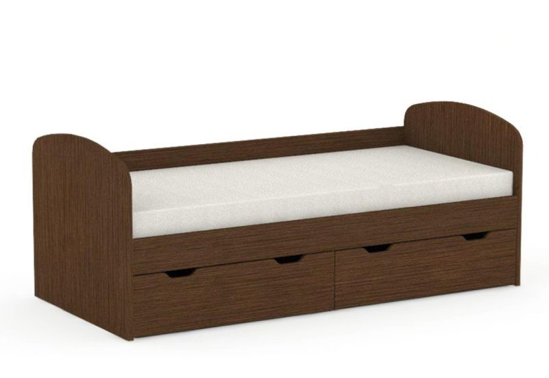 Posteľ s 2 zásuvkami so zaobleným čelom, 90 - viac farebných prevedení
