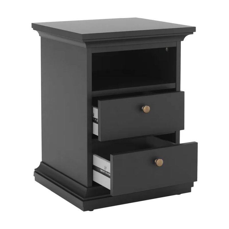 Nočný stolík v sivej farbe