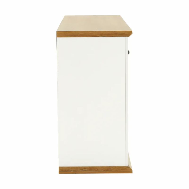 Komoda v modernom prevedení 2x zásuvka a 4x dvierka, biela-dub grand