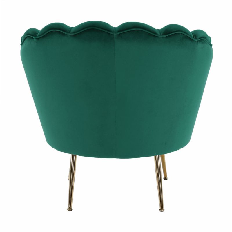 Kreslo v štýle Art-deco, smaragdová Velvet látka-gold chróm-zlatý