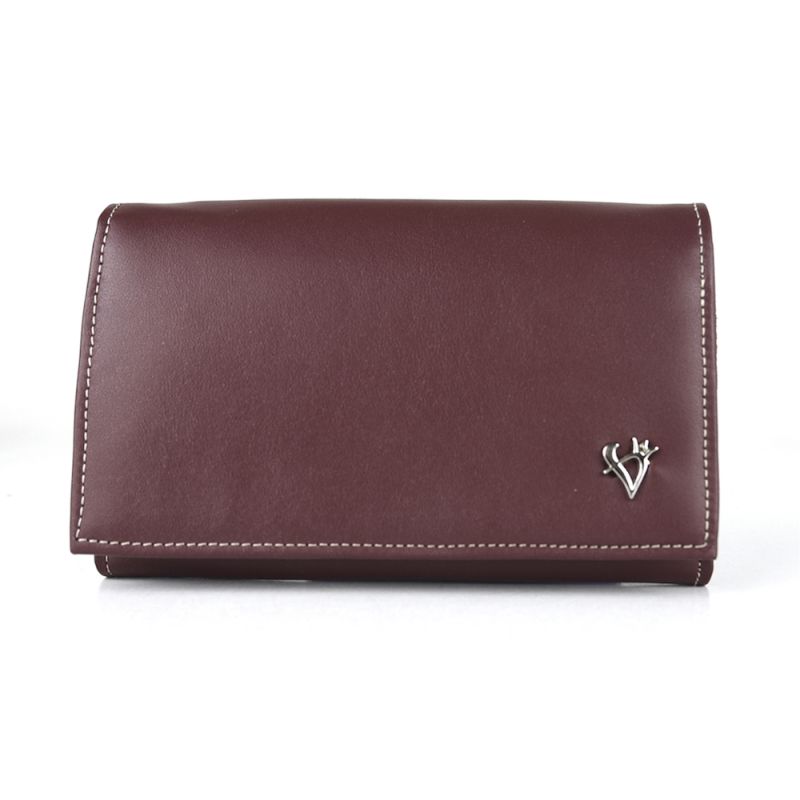 Luxusná dámska kožená peňaženka v bordovej farbe
