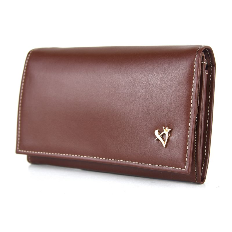 Luxusná dámska kožená peňaženka v hnedej farbe