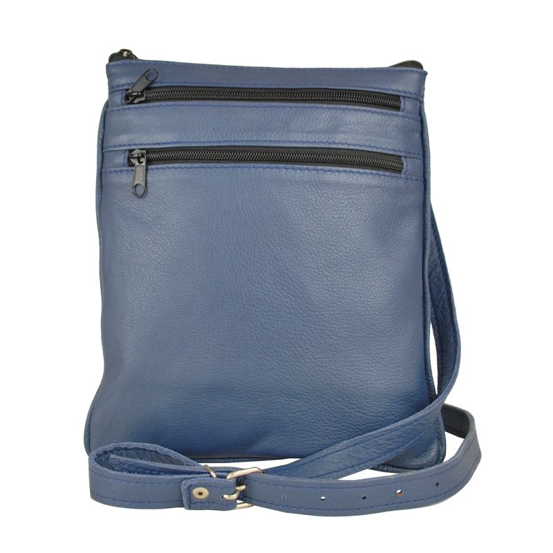 Elegantná kožená taška, viacúčelové púzdro v modrej farbe