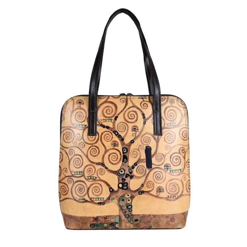 Ručne maľovaná kabelka inšpirovaná motívom Gustav Klimt – Strom života