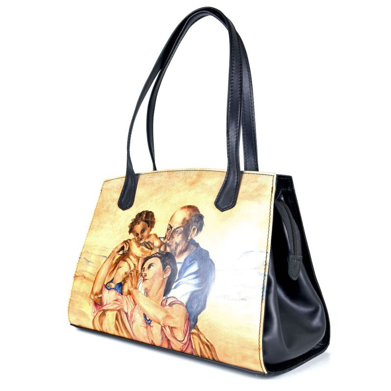 Ručne maľovaná dámska kabelka inšpirovaná motívom Michelangelo - The Doni Tondo