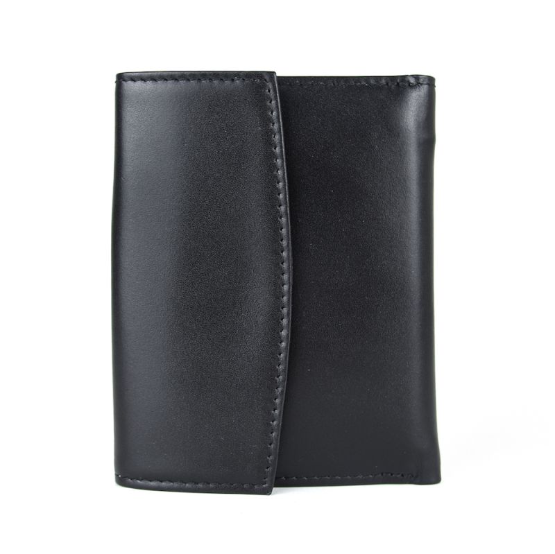 Kožená unisex peňaženka v čiernej farbe