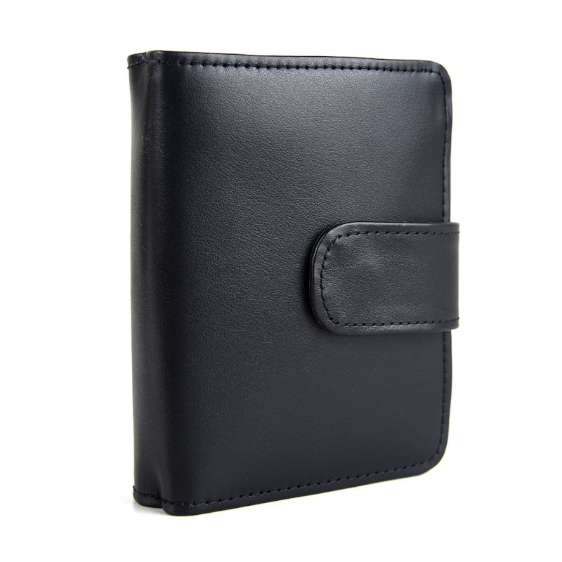 Módna kožená malá dámska peňaženka 8504, čierna farba