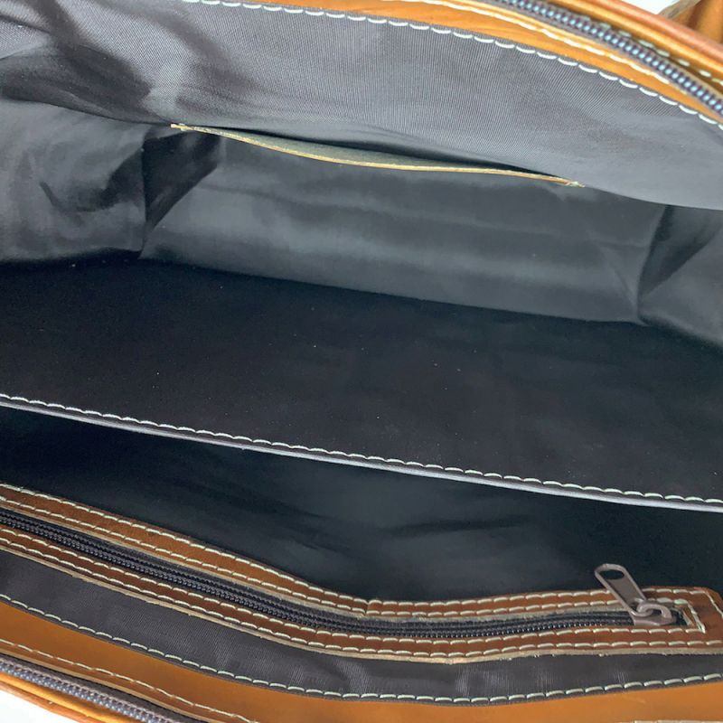 Kožená dámska kabelka SHOPPER ručne tamponovaná a tieňovaná v tmavo žltej farbe