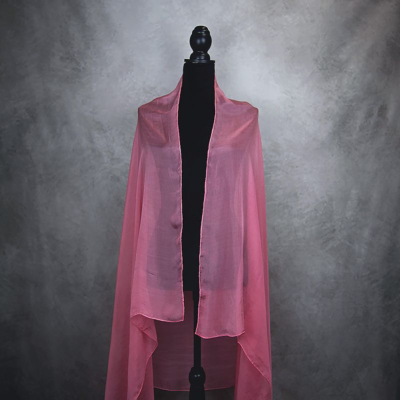 Luxusný hodvábny šál LOSOSOVÝ 180 x 110cm