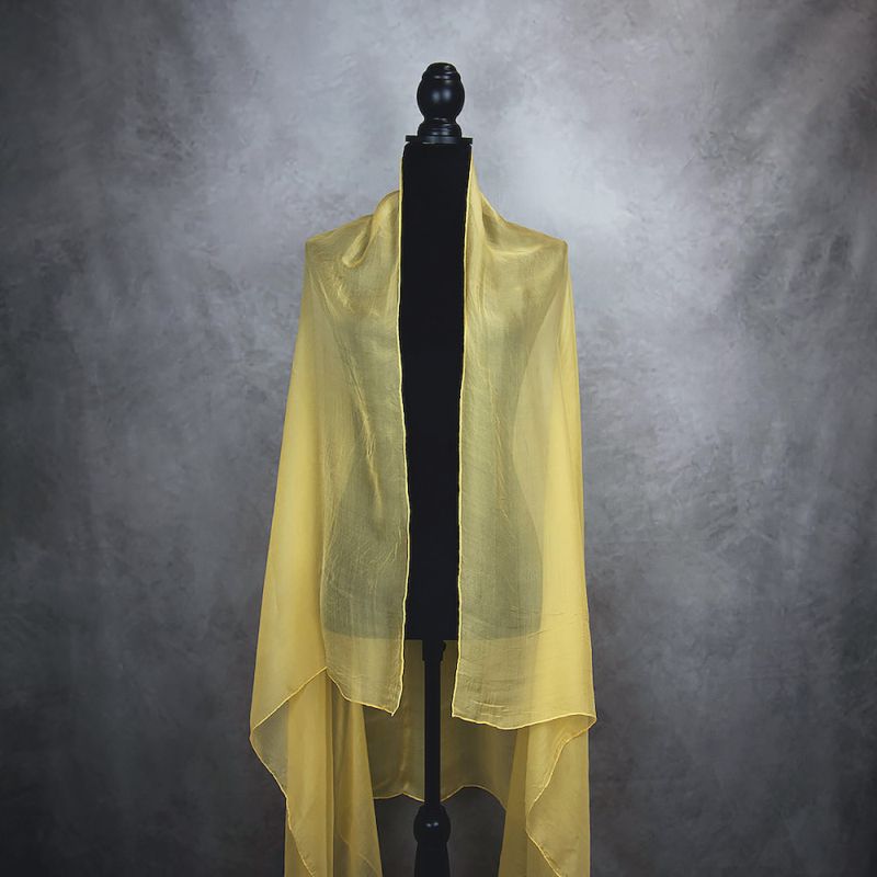 Luxusný hodvábny šál ZLATO OKROVÝ 180 x 110cm