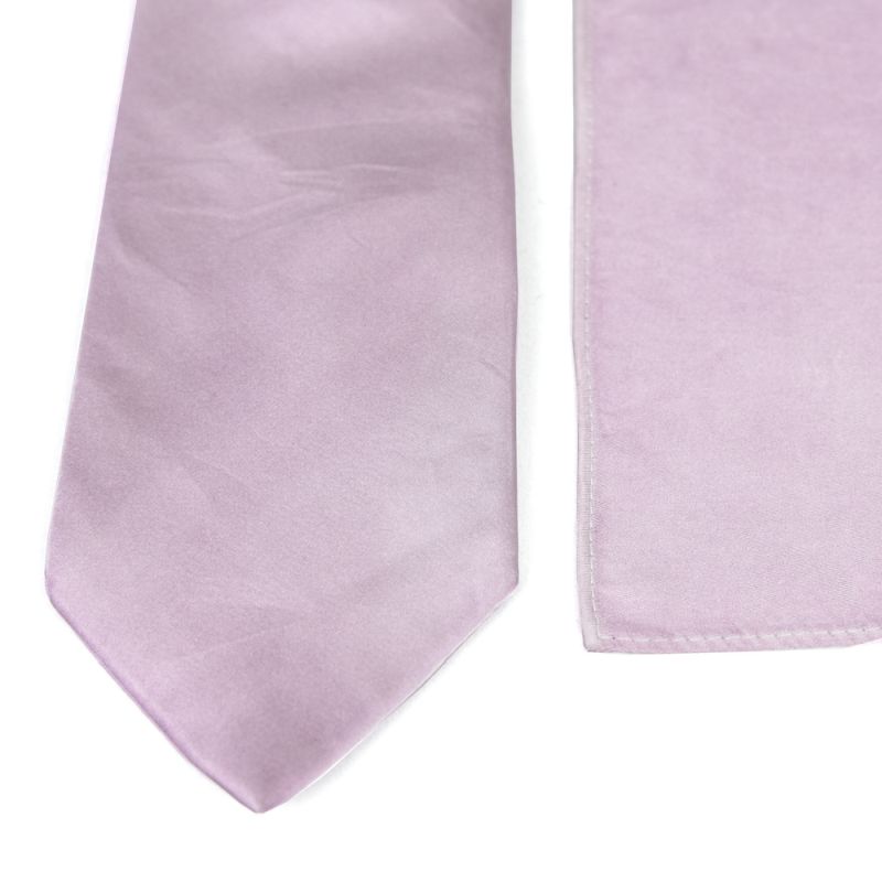 Hodvábna kravata a vreckovka v staro ružovej farbe, 100% hodváb